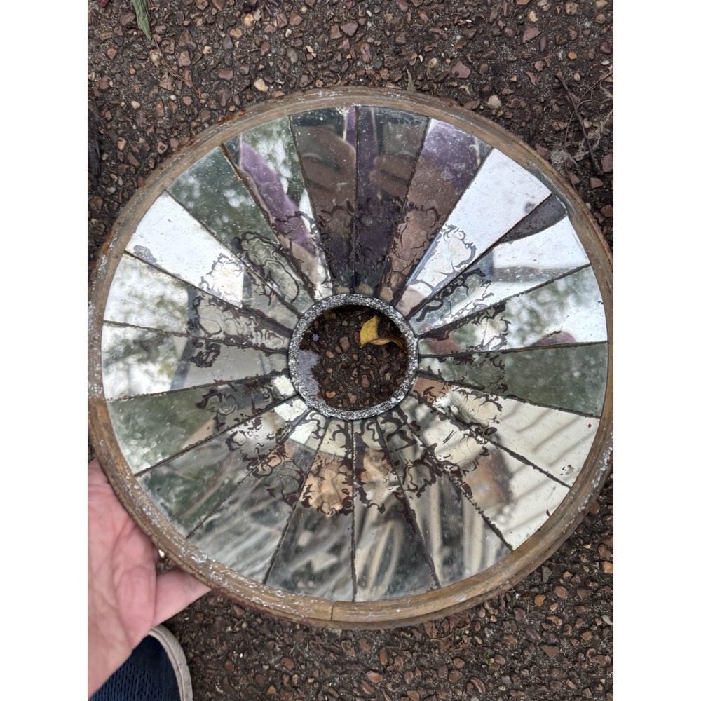 Vintage 10' Hanging Mirrored Industrial/Doctors Examination Lamp-Barn Find